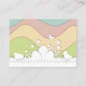 Carte De Placement OEufs de Pâques et poussins pastel nature florale (Dos)