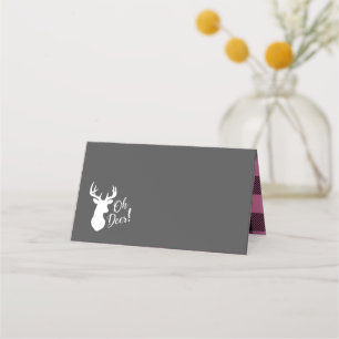 Carte De Placement Oh Deer Baby shower rose