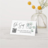 Carte De Placement OH SNAP QR Code Eucalyptus Carte de table pliée (Dos)