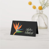 Carte De Placement Oiseau tropical du Paradis Mariage botanique (Dos)