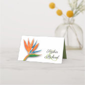 Carte De Placement Oiseau tropical du Paradis Mariage botanique (Dos)