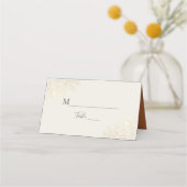 Carte De Placement Olive Green et Terracotta Mariage Floral (Devant)