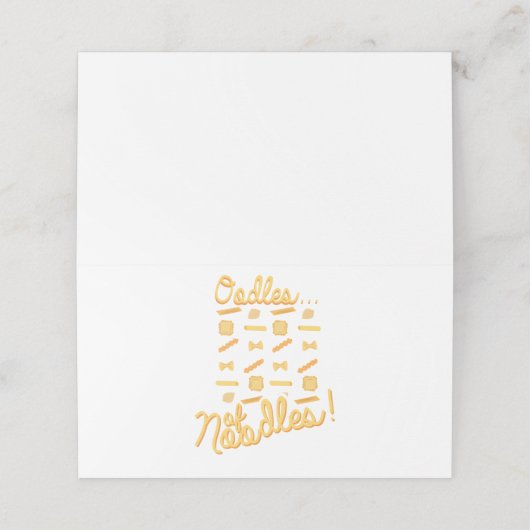 Carte De Placement Oodles de nouilles (Extérieur déplié)