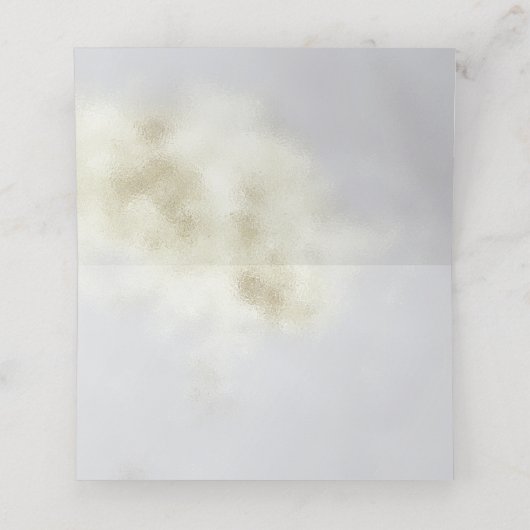 Carte De Placement Opale blanche simple (Intérieur déplié)