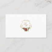 Carte De Placement Opulence dorée Noël Mariage floral (Dos)