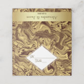 Carte De Placement Or élégant (Extérieur déplié)