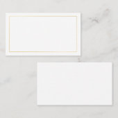 Carte De Placement Or et Mariage blanc (Devant / Derrière)