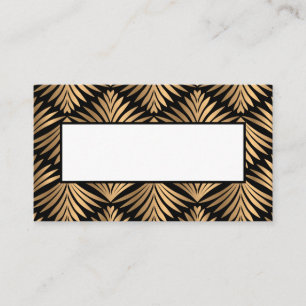 Carte De Placement Or Noir Art Déco Gatsby Mariage Élégant Soirée
