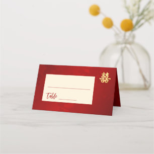Carte De Placement Or rouge Mariage chinois
