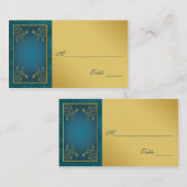 Carte De Placement Or sur les plaques Turquoises (Devant / Derrière)