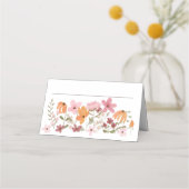 Carte De Placement Orange Cute boho meadow fleur sauvage douche nupti (Devant)