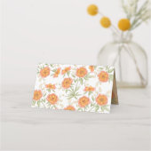 Carte De Placement Orange Rose Wedding Place Card (Dos)