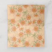 Carte De Placement Orange Rose Wedding Place Card (Intérieur déplié)