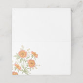 Carte De Placement Orange Rose Wedding Place Card (Extérieur déplié)