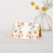 Carte De Placement Orange Rose Wedding Place Card (Dos)