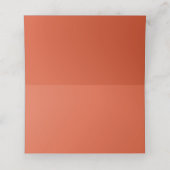 Carte De Placement Orange rustique, Vert, Aquarelle blanche Florale (Intérieur déplié)