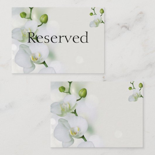 Carte De Placement Orchidée douce et élégante (Devant / Derrière)