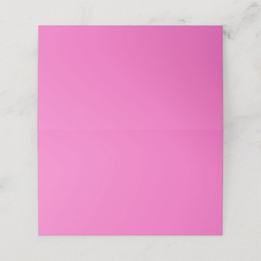 Carte De Placement Orchidée uni couleur solide rose vif (Extérieur déplié)