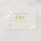 Carte De Placement Orchidées Blanches Moderne Chic Combien De Baisers (Devant)