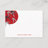 Carte De Placement Oriental Red Sunrise Zen Bamboo Tree Mariage asiat (Devant)