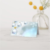 Carte De Placement ornements de noël et flocons de neige (Dos)