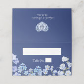 Carte De Placement Oubliez-moi non Floral Royal Blue Mariage Table (Extérieur déplié)