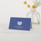 Carte De Placement Oubliez-moi non Floral Royal Blue Mariage Table (Dos)