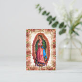 Carte De Placement Our Lady of Guadalupe Photo Memorial Prayer Card (Debout devant)