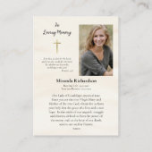 Carte De Placement Our Lady of Guadalupe Photo Memorial Prayer Card (Dos)