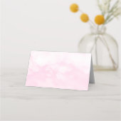 Carte De Placement Ours et nuages en Teddy Rose mou pour bébé fille (Dos)