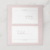 Carte De Placement Oyster Pink & Gold Modern minima Mariage Table (Extérieur déplié)
