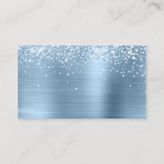 Carte De Placement Pailleté Bleu Clair Feuille Vierge (Dos)