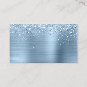 Carte De Placement Pailleté Bleu Clair Feuille Vierge (Devant)