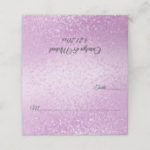 Carte De Placement Pailleté Rose Clair (Extérieur déplié)