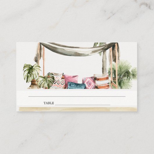 Carte De Placement Palm Beach Tropical Palm Beach Cabana Mariage (Dos)