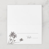 Carte De Placement Palm Breeze | Escort de table (Extérieur déplié)