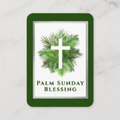 Carte De Placement Palm Sunday Blessing Holy Week Prayer Card (Devant)