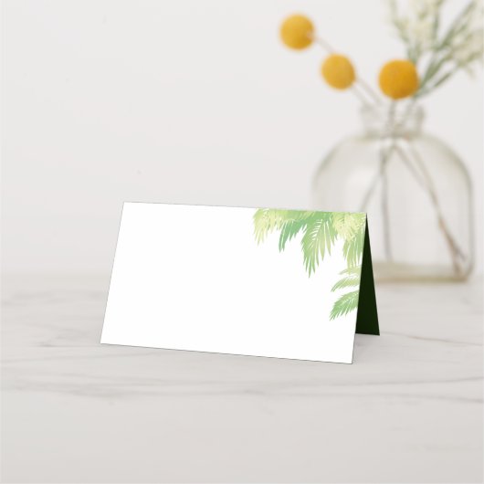 Carte De Placement Palm Tree Beach Wedding (Dos)