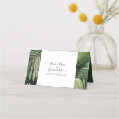 Carte De Placement Palm Tropical Feuille Greenery Mariage Carte Place (Dos)