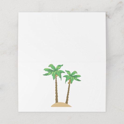 Carte De Placement Palmes de coco (Extérieur déplié)