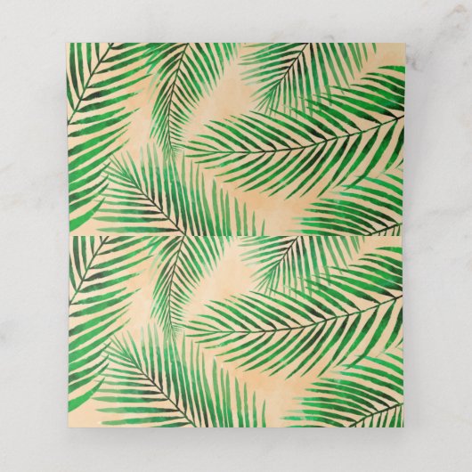 Carte De Placement Palmes tropicales (Intérieur déplié)