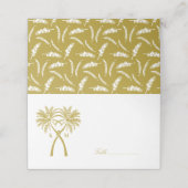 Carte De Placement Palmiers noués Destination Tropicale Mariage (Extérieur déplié)
