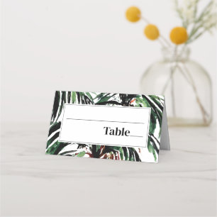 Carte De Placement Palmiers peints Mariage de plage moderne