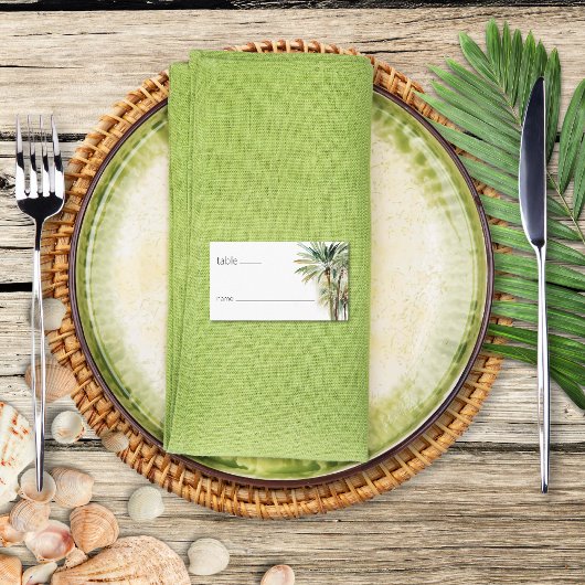 Carte De Placement Palmiers tropicaux Mariage moderne