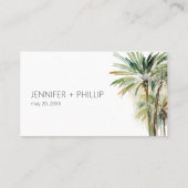 Carte De Placement Palmiers tropicaux Mariage moderne (Dos)