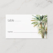 Carte De Placement Palmiers tropicaux Mariage moderne (Devant)