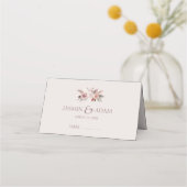 Carte De Placement Pampa beige flou Mariage Boho floral (Devant)