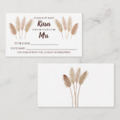 Carte De Placement Pampas Combien de baisers pour Mme Shower Game Car (Devant / Derrière)