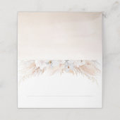 Carte De Placement Pampas Grass et Orchidées Blanches Mariage exotiqu (Extérieur déplié)