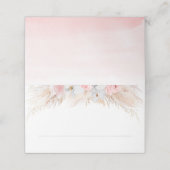 Carte De Placement Pampas Grass et Orchidées Blanches Mariage exotiqu (Extérieur déplié)